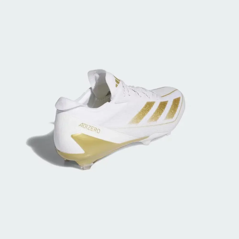 Adidas Adizero Electric IE4381 Mens 9 White Gold Metallic Football Cleats RHS622 - Picture 7 of 10